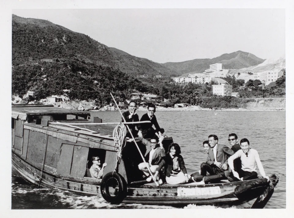 David on a seminary outing in Hong Kong, 20 November 1969. Esther identifies him on the boat roof beside Dr. Pao.