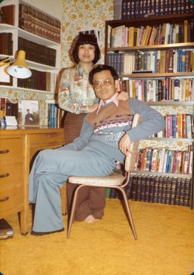 David and Esther at home in Vancouver, 1978, the year he turned to writing. Identified by Angell.