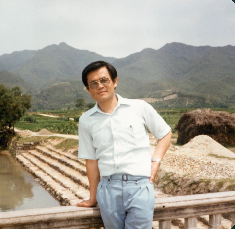David in the home village, 1982.