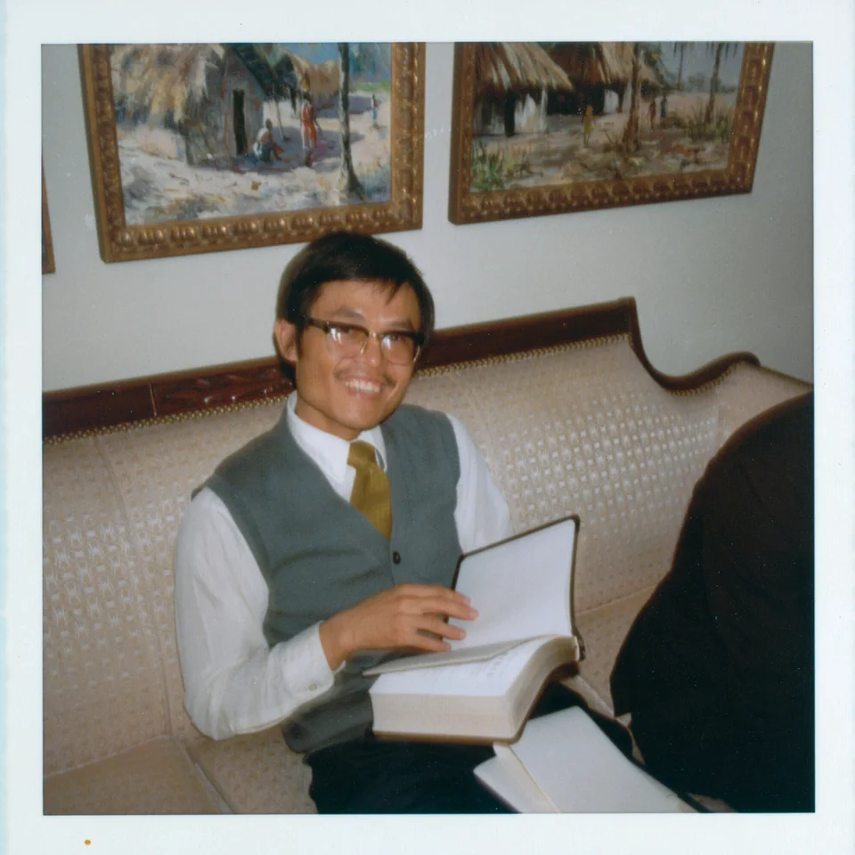 Reading, 30 September 1973, in his Chicago years. Identified by Angell.